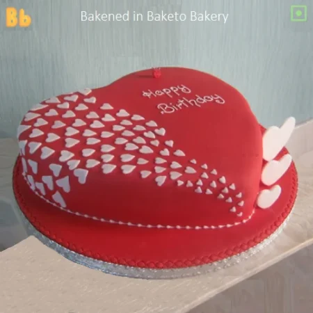 A fully fondant customized Red Love Cake is the best for Anniversary or birthday for your beloved. Order Heart shape cakes online in Indirapuram, Vaishali, Ghaziabad, Noida and Greater Noida Extension, and Delhi and get cakes in just 4 hours by bakeneto.com