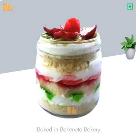 Send Strawberry Kiwi Jar Cake by bakeneto.com
