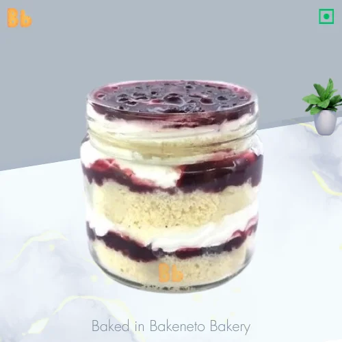 blueberry jar cake to curb your sweet hunger. Order Jar cake online in Noida, Indirapuram, Vaishali, Vasundhara and Noida Extension by bakeneto.com