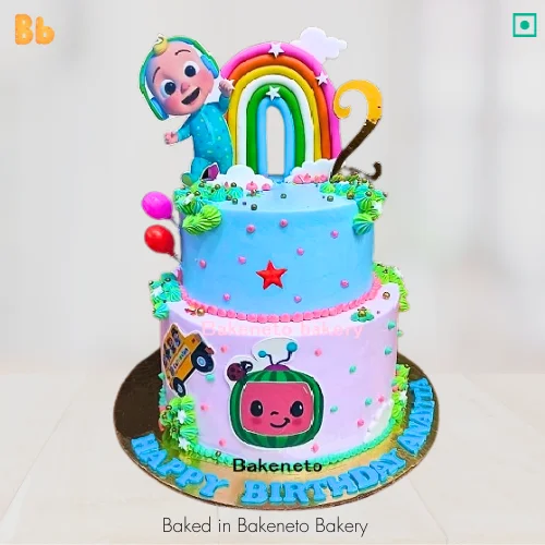 Cocomelon theme cake for Girl - Cake Away | Premium and Custom Cake Shop in  Dubai