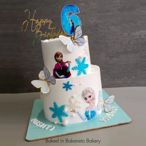Order 2 Tier Frozen Cake online in Noida, Ghaziabad, Greater Noida Extension and Delhi NCR with Free home delivery.