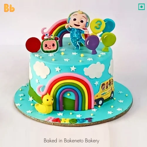 2nd Year Cocomelon Cake for kid. The best cake design for 2nd or 3rd birthday for your child.