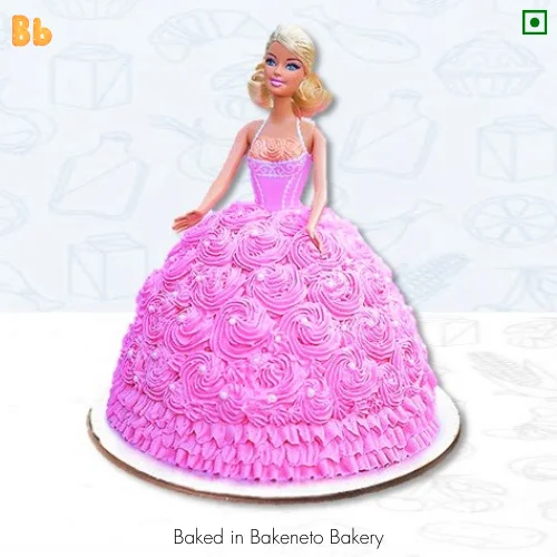 A fresh and best quality cake is Pink Princess Doll Cake available for home delivery in Noida, Indirapuram, Vaishali, Vasundhara, Noida Extension, Ashok Nagar Delhi and Ghaziabad.