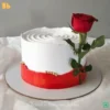 Love Rose Cake is the best Valentines day theme cake available for online ordering and delivery in Noida, Indirapuram, Ghaziabad, Kaushambi, Vasundhara, Delhi, and Noida Extension by bakeneto bakery.
