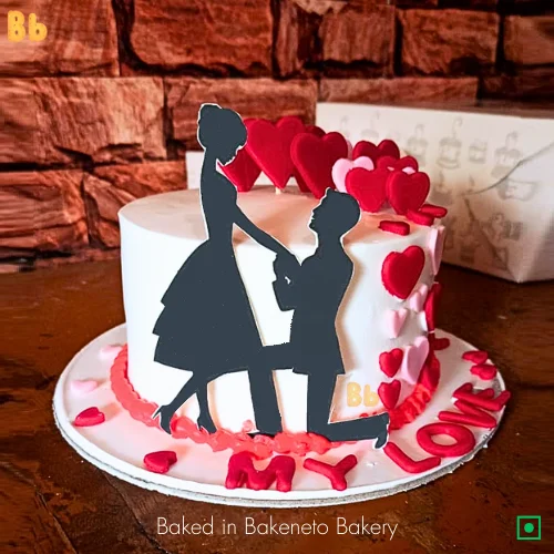 My Valentines Cake is the best Valentines day theme cake available for online ordering and delivery in Noida, Indirapuram, Ghaziabad, Kaushambi, Vasundhara, Delhi, and Noida Extension by bakeneto bakery.