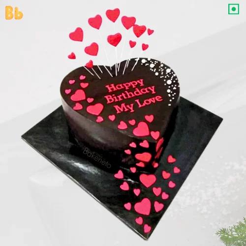 Pink Heart Cake is the best Valentines day theme cake available for online ordering and delivery in Noida, Indirapuram, Ghaziabad, Kaushambi, Vasundhara, Delhi, and Noida Extension by bakeneto bakery.