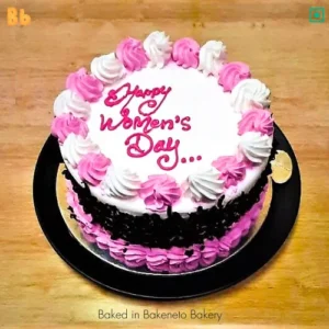 Order Pink Womens Day Cake in Noida, Ghaziabad, Delhi, Noida Extension by ordering it online by bakeneto.com