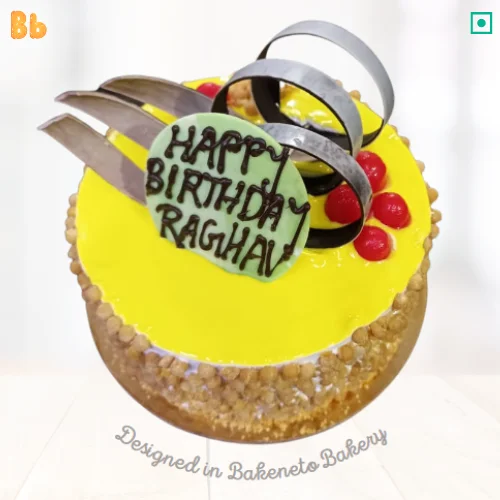Order Butterscotch Cherry Cake online by the best cake shop in Vaishali | Free Delivery | Upto 10% OFF | 100% Eggless Cakes in Ghaziabad. Best Cake delivery app.