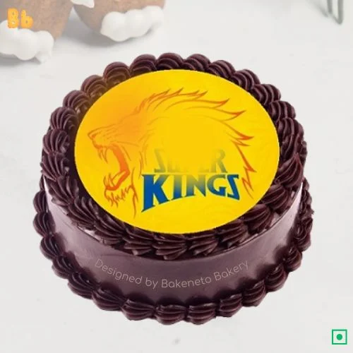 Order Chennai Super Kings IPL Cake, the best quality cricket theme cake. Order cake online in Noida by the best bakery in Noida & Ghaziabad.