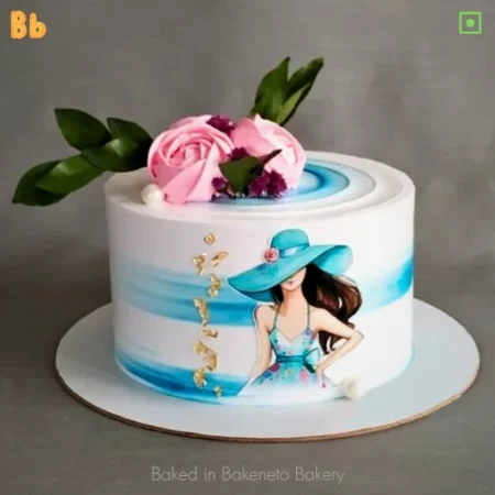 Fresh Girls Hat Cake is available for home delivery in Noida, Ghaziabad, Noida extension by the best cake shop nearby. Best Cake shop, bakeneto.com