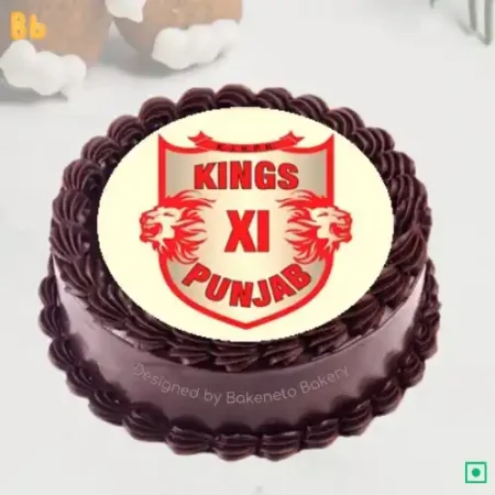 Order Kings-XI-Punjab IPL Cake, the best quality cricket theme cake. Order cake online in Noida by the best bakery in Noida & Ghaziabad.