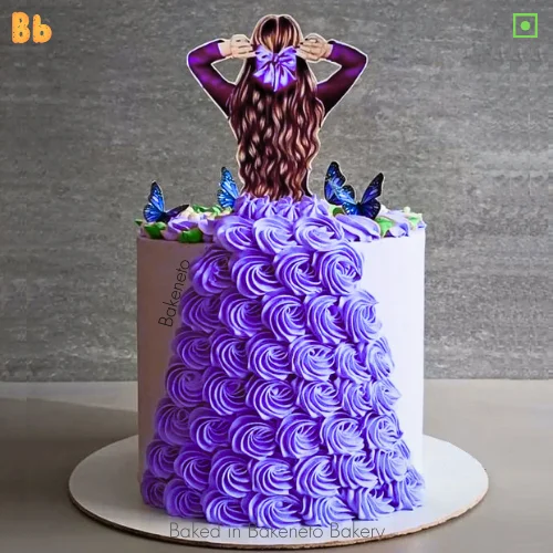 Order Purple Queen Cake online by the best cake shop in Vaishali | Free Delivery | Upto 10% OFF | 100% Eggless Cakes in Ghaziabad. Best Cake delivery app.