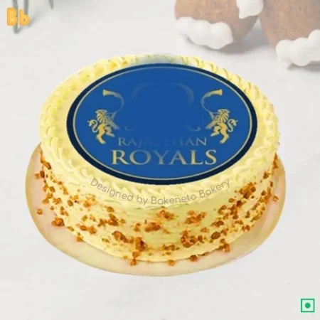 Order Rajasthan Royals IPL Cake, the best quality cricket theme cake. Order cake online in Noida by the best bakery in Noida & Ghaziabad.