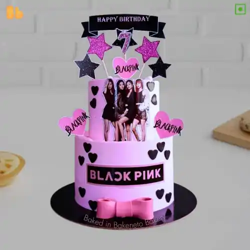 Blackpink Band Cake | Best Black Pink Band Theme Cake Design