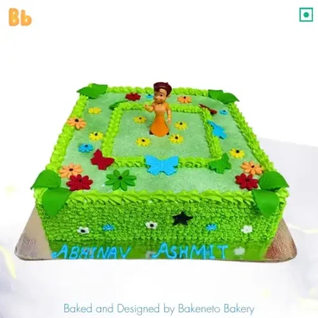 Order or Send Chhota Bheem Cake to celebrate birthday. Get some best cartoon cake designs by bakeneto | Kids Birthday cakes or Cartoon Cakes in Noida, Indirapuram, Vaishali, Vasundhara and Gaur City by best cake shop.