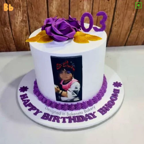 Order / Send Daughters Photo Cake to celebrate her birthday. Get some best girl's photo cake designs by bakeneto | Photo cakes in Noida, Ghaziabad