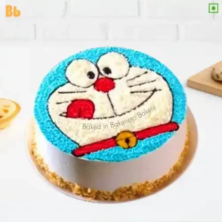 Get Doraemon Face Cake starting with Rs. 799 with home delivery in Noida, Indirapuram, Vaishali, Kaushambi and Gaur City Noida Extension nearby areas by Bakeneto.