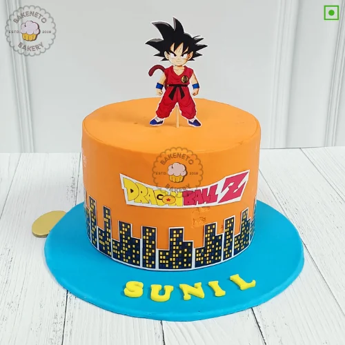 Dragonball Cake Design | Online Cake Delivery in Noida, Ghaziabad, Noida Extension and Ashok Nagar Delhi. Bakeneto is most trusted for making customized birthday cakes, Customized wedding cakes, engagement cakes and Anniversary cakes.