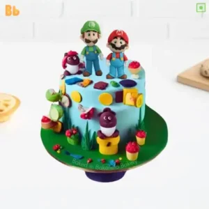 Order or Send Mario Cartoon Cake to celebrate birthday. Get some best cartoon cake designs by bakeneto | Kids Birthday cakes or Cartoon Cakes in Noida, Indirapuram, Vaishali, Vasundhara and Gaur City by best cake shop.
