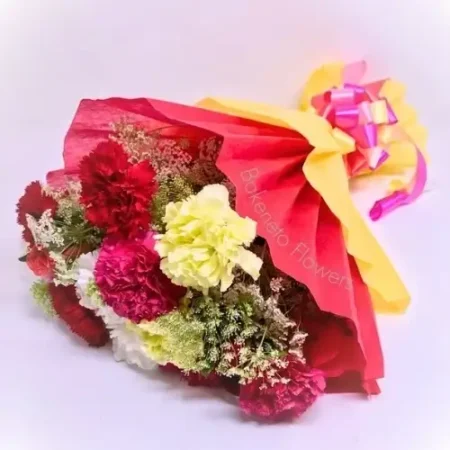 One of the best Mix Flowers Bouquet for celebrating birthday, anniverssary, farewell or welcoming new person. You can order it along with cake online and send cake & flowers combo to Noida, India and Ghaziabad, India by best bakery shop, Bakeneto. Enjoy free cake home delivery in Sector-35 Noida, Sector-34 Noida, Sector-33 Noida, Sector-50 Noida, Sector-51 Noida, Sector-37 Noida, Sector-39 Noida, Sector-2 Noida, Sector-3 Noida, Sector-4 Noida, Sector-9 Noida, Sector-10 Noida, Sector-125 Noida, Sector-126 Noida, Sector-127 Noida and Vaishali, Vasundhara, Indirapuram, Kaushambi, Ashok Nagar Delhi and Noida Extension as well.