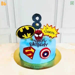 Order or Send Study Superhero Cake to celebrate birthday. Get some best cartoon cake designs by bakeneto | Kids Birthday cakes or Cartoon Cakes in Noida, Indirapuram, Vaishali, Vasundhara and Gaur City by best cake shop.