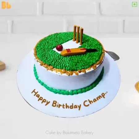 Order delicious Butterscotch Cricket Cake online for birthday celebration of a friend's birthday or for your cute kid's birthday and get cake's home delivery in Noida, Ghaziabad, and Noida Extension. Enjoy Instant delivery in Sector-35 Noida, Sector-34 Noida, Sector-33 Noida, Sector-50 Noida, Sector-51 Noida, Sector-37 Noida, Sector-39 Noida, Sector-2 Noida, Sector-3 Noida, Sector-4 Noida, Sector-9 Noida, Sector-10 Noida, Sector-125 Noida, Sector-126 Noida, Sector-127 Noida and Vaishali, Vasundhara, Indirapuram, Kaushambi, Ashok Nagar Delhi and Noida Extension as well.