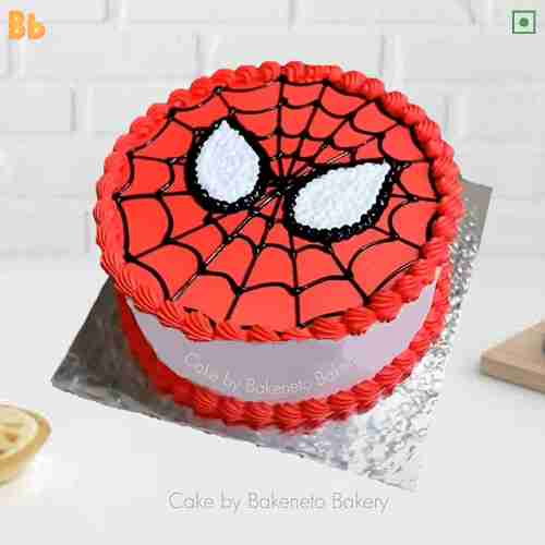 Order Customized superhero cake, Spiderman Face Cake for your kid's birthday and get free cake delivery in Noida, Ghaziabad, Noida Extension, Delhi nearby area on same-day by bakeneto.com