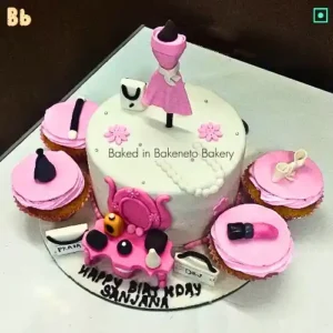 Buy or send delicious Ladies Make Up Cake online for birthday celebration of a beautiful Wife's birthday or for your cute Sister's birthday and get cake's home delivery in Noida, Ghaziabad, and Noida Extension. Enjoy Instant delivery in Sector-35 Noida, Sector-34 Noida, Sector-33 Noida, Sector-50 Noida, Sector-51 Noida, Sector-37 Noida, Sector-39 Noida, Sector-2 Noida, Sector-3 Noida, Sector-4 Noida, Sector-9 Noida, Sector-10 Noida, Sector-125 Noida, Sector-126 Noida, Sector-127 Noida and Vaishali, Vasundhara, Indirapuram, Kaushambi, Ashok Nagar Delhi and Noida Extension as well.