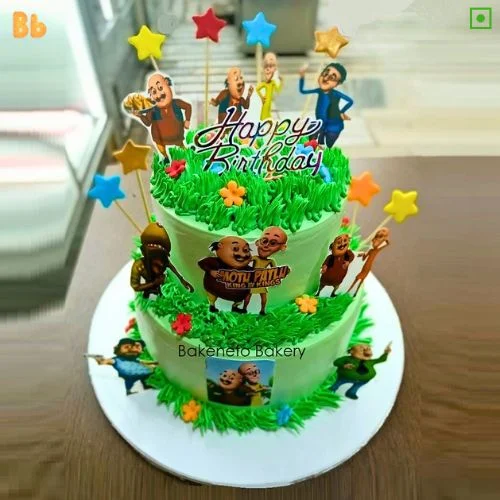 2 Tier Motu Patlu Cake