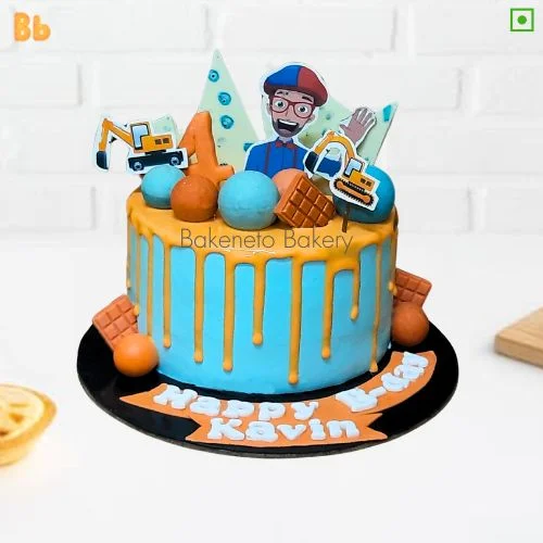 Builder JCB Cartoon Cake