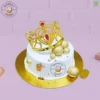 Cream Crown Cake | Order Birthday cake for Boys | Cream Cake Designs | Cake Delivery in Noida, Ghaziabad, and Noida Extension.