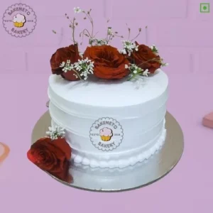 Creamy Rose Cake | Order Birthday cake for Boys | Floral Cakes Designs | Cake Delivery in Noida, Ghaziabad, and Noida Extension.