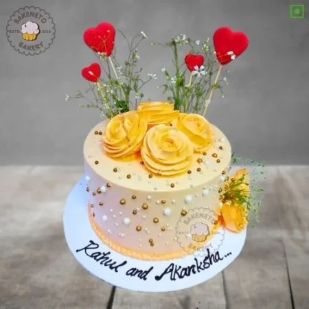 Flower Anniversary Cake