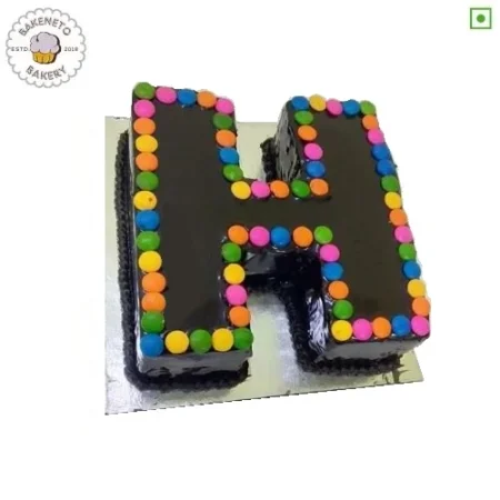 H Alphabet Cake| Order Birthday cake for Boys | Alphabet Cake Design | Cake Delivery in Noida, Ghaziabad, and Noida Extension.