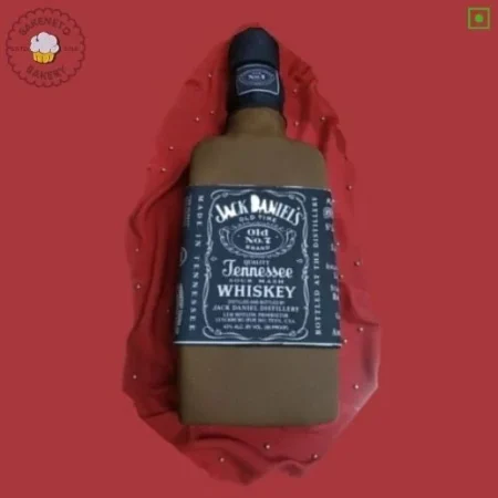 Jack Daniels Bottle Cake | Order Birthday cake for Boys | Wine, Whisky Cake Designs | Cake Delivery in Noida, Ghaziabad, and Noida Extension.