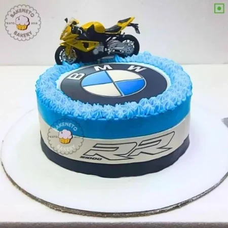 Racing Bike Cake Design for Kid's Birthday. Colorful Birthday Cake Design, Cartoon Birthday Cake Designs, Best Cake Delivery in Noida, Ghaziabad, and Noida Extension by bakeneto.