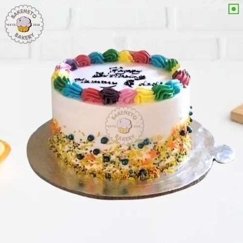 Rainbow Color Cake. Colorful Birthday Cake Design, Cake delivery in Noida, Ghaziabad, and Noida Extension by bakeneto.