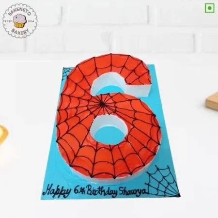 Spiderman 6th Birthday Cake | Order Birthday cake for Boys | Superhero Cake Designs | Cake Delivery in Noida, Ghaziabad, and Noida Extension.