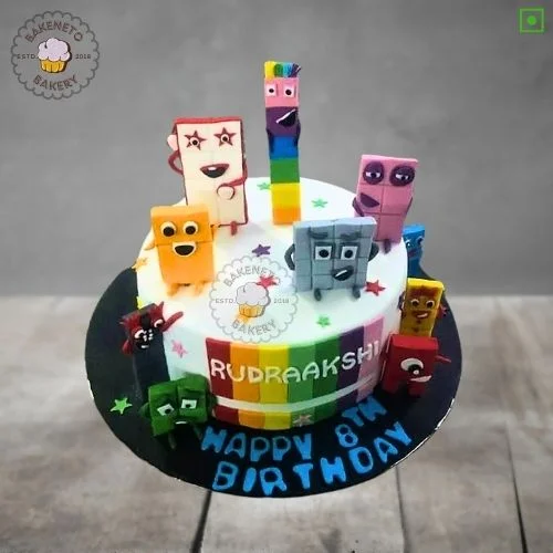 Vibrant Lego Cake design for Kid's Birthday. Colorful Birthday Cake Design, Kids Birthday Cake Design, Best Cake Delivery in Noida, Ghaziabad, and Noida Extension by bakeneto.