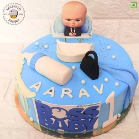 Order fresh and delicious Famous Boss Baby Cake for your kid's birthday online. Get fast online Cake delivery in Noida, Ghaziabad and Noida Extension by best cake shop, Bakeneto.