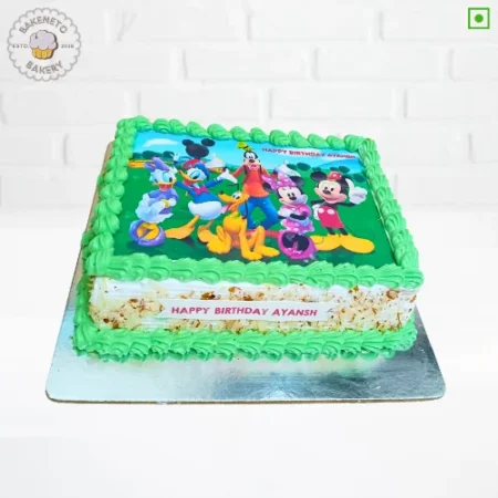 Micky Cartoon Photo Cake