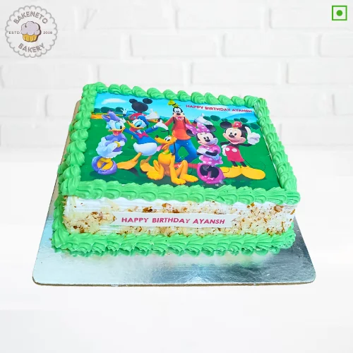 Micky Cartoon Photo Cake