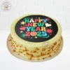 New Year Almond Cake, Get new year cake design online, cake delivery in Noida, Ghaziabad and Noida Extension