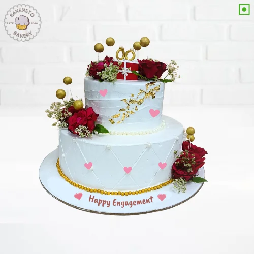 Rose and Ring Cake | Anniversary cake Designs and Engagement cake design