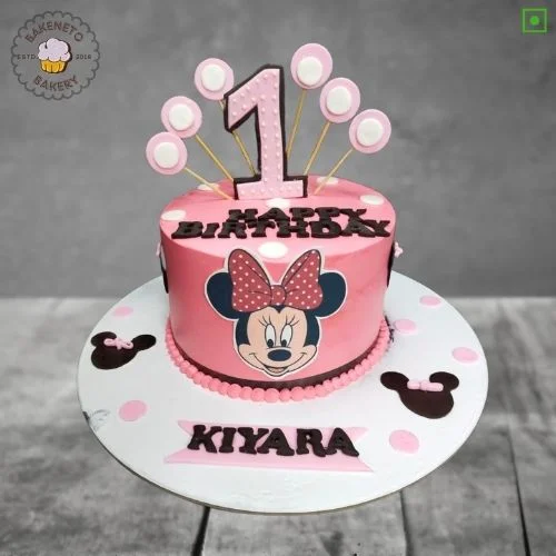 Order fresh and delicious Super Mini Mouse Cake for your kid's birthday online. Get fast online Cake delivery in Noida, Ghaziabad and Noida Extension by best cake shop, Bakeneto.