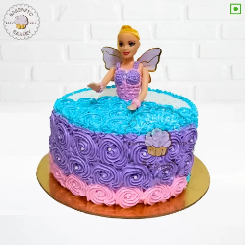 Twin Doll Cream Cake | Princess Cake Designs | Girl's Theme Cake