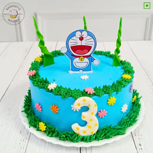 3rd Year Doraemon Cake delivery in Indirapuram and Noida by the best cake shop. Same day cake available in just 2 hours in sector-60, sector-61, sector-62, sector-63, sector-64, sector-66, sector-70, sector-71, sector-72, sector-73 Noida, Indirapuram and Vaishali.