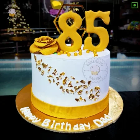 Order this delicious 85th Year Cake online and get the same-day cake delivery in Noida, Indirapuram, Ghaziabad and Noida Extension by the best bakery and cake shop in noida and Cake delivery Gaur City, Vaishali, Vasundhara, Pratap vihar, Siddharth vihar, Crossing Republic etc.