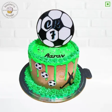 Order this delicious Amazing Football Cake online and get the same-day cake delivery in Noida, Indirapuram, Ghaziabad and Noida Extension by the best bakery and cake shop in Noida and Cake delivery Gaur City, Vaishali, Vasundhara, Pratap vihar, Siddharth vihar, Crossing Republic etc.