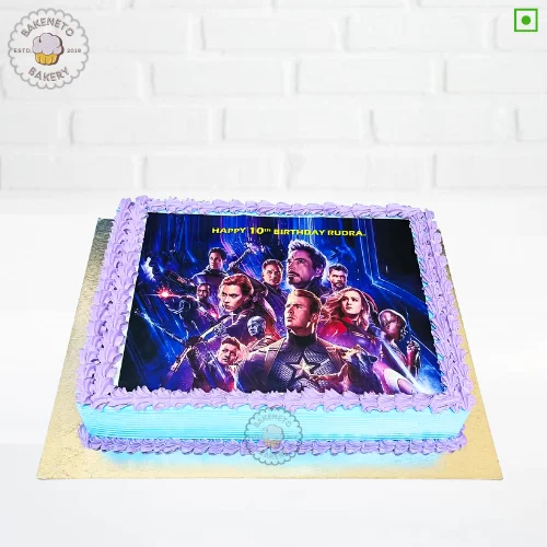 Order Avenger Photo Cake online and get the same-day cake delivery in Noida, Ghaziabad and Noida Extesnion by the best bakery and cake shop in noida, gaur ciry, Vaishali, vasundhara, indirapuram, Pratap vihar, Siddharth vihar, crossing republic etc.